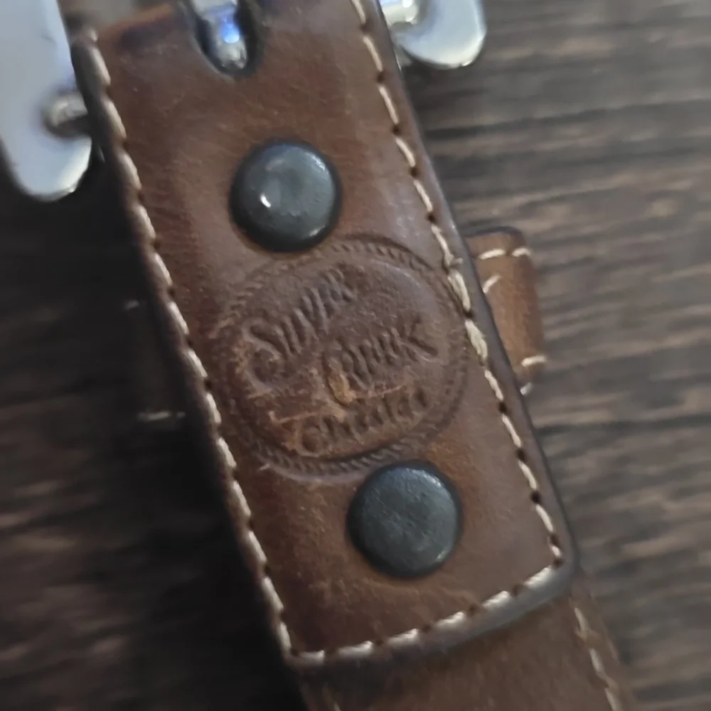 SILVER CREEK Brown Leather Men's Belt 51
